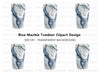 Blue Marble Tumbler Clipart Bundle