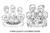 Kids Making Gingerbread House Coloring Books