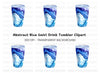 Abstract Blue Glass Clipart Bundle