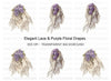 Elegant Lace Lavender Clipart Bundle