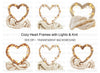 Cozy Heart Frames with Fairy Lights Clipart Bundle