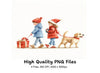 Children Walking Dogs with Gifts Clipart Bundle