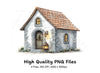 Charming Stone Cottages Clipart Bundle