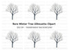 Winter Tree with Snow Clipart Bundle