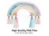 Pastel Rainbow Tassels Clipart Bundle
