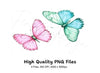 Colorful Butterfly Clipart Bundle