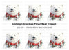 Smiling Polar Bear Christmas Clipart Bundle