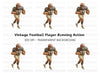Vintage Football Player Clipart Bundle