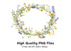 Wildflower Wreaths Clipart Bundle