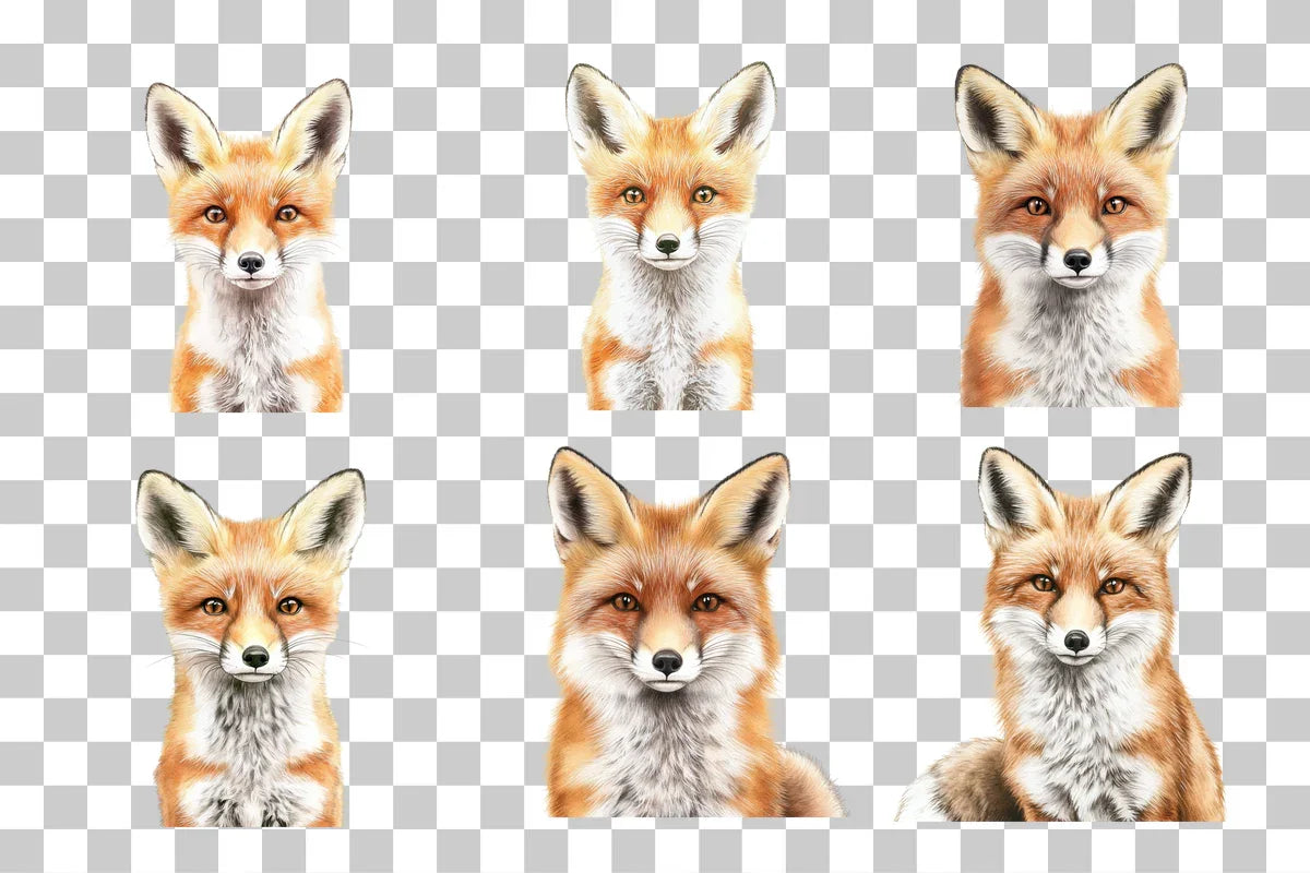 Cute Forest Fox Clipart Bundle - CraftNest - Digital Crafting and Art