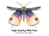 Enchanting Moth Clipart Bundle