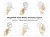 Hand Bones Magnified Clipart Bundle
