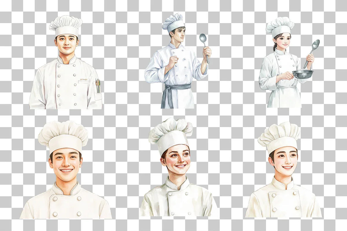 Kitchen Chef Character Clipart Bundle - CraftNest - Digital Crafting and Art