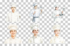 Kitchen Chef Character Clipart Bundle - CraftNest - Digital Crafting and Art