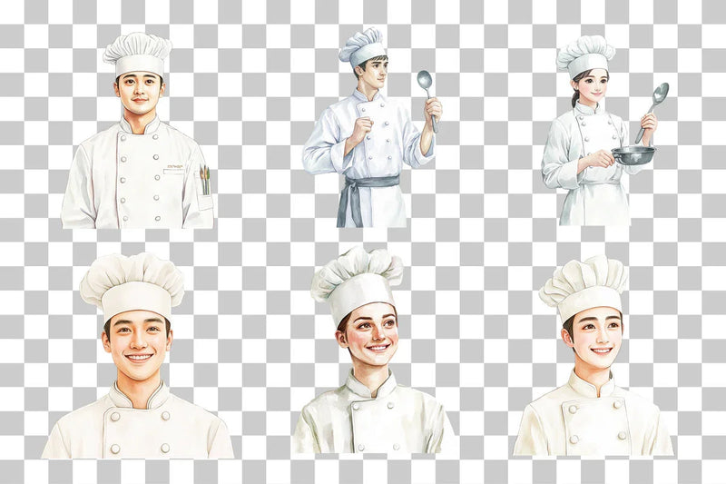 Kitchen Chef Character Clipart Bundle - CraftNest - Digital Crafting and Art