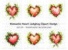Ladybug Heart Clipart Bundle