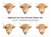 Highland Cow Clipart Bundle