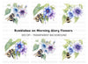 Bumblebee Morning Glory Clipart Bundle