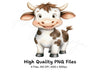 Adorable Baby Cow Clipart Bundle