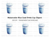 Blue Smoothie Cup Clipart Bundle