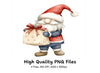 Christmas Gnomes with Presents Clipart Bundle