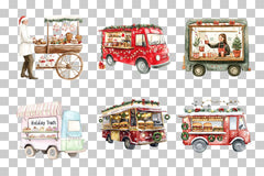 Festive Christmas Food Trucks & Stalls Clipart Bundle - CraftNest - Digital Crafting and Art