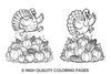 Cute Turkey Thanksgiving Coloring Books