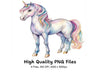 Pastel Unicorns Clipart Bundle