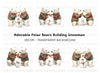 Cute Polar Bears Christmas Clipart Bundle