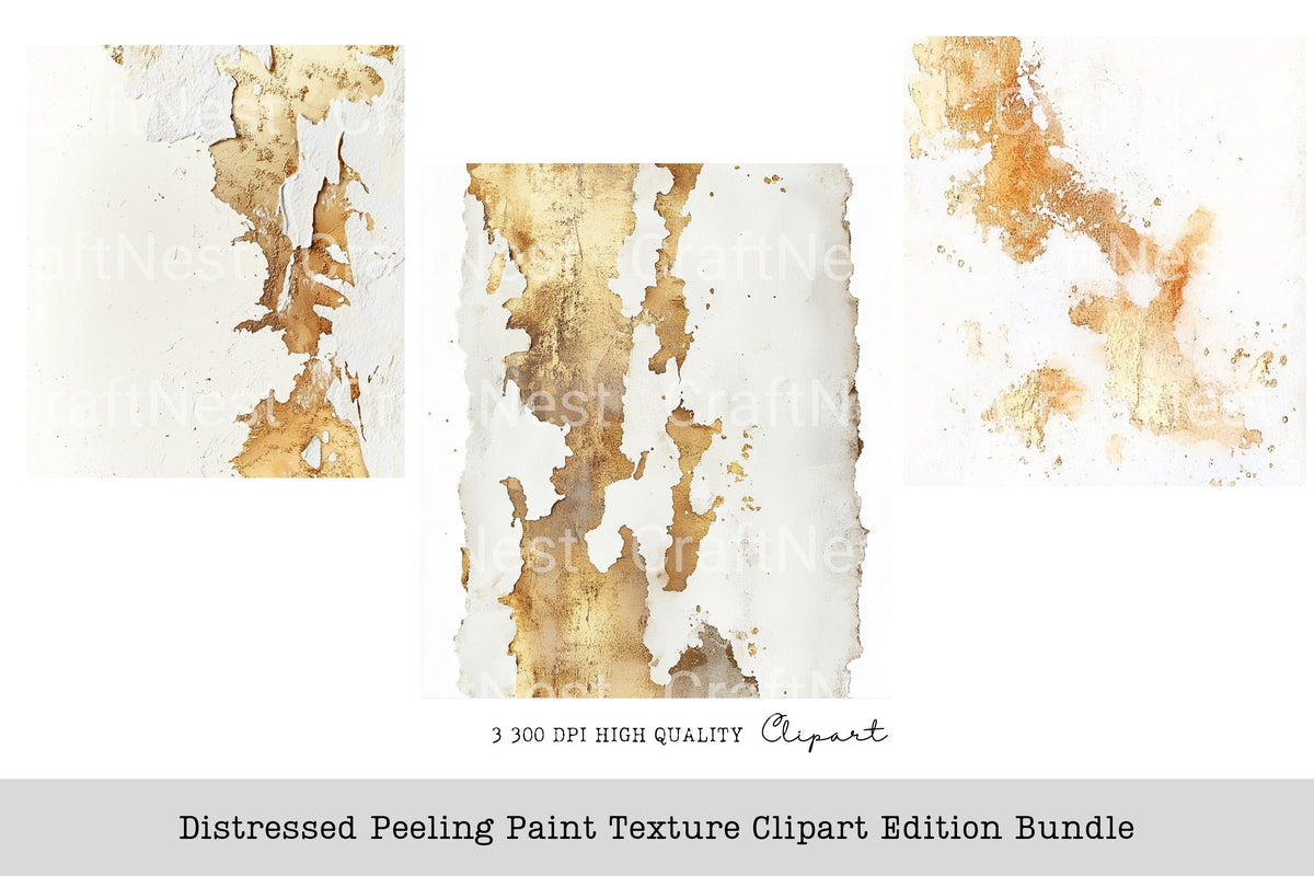 Distressed Peeling Paint Texture Edition Clipart Bundle