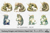 Fantasy Dragon and Unicorn Clipart Bundle