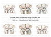 Sweet Baby Elephant Hugs Clipart Bundle