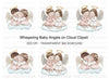 Whispering Angel Babies on Clouds Clipart Bundle