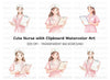 Female Nurse Clipart Bundle