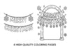 Merry Christmas Banner Coloring Books