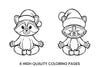 Meditating Christmas Raccoon Coloring Books