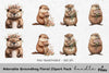 Adorable Groundhog Floral Clipart Bundle