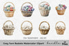 Cozy Yarn Baskets Clipart Bundle