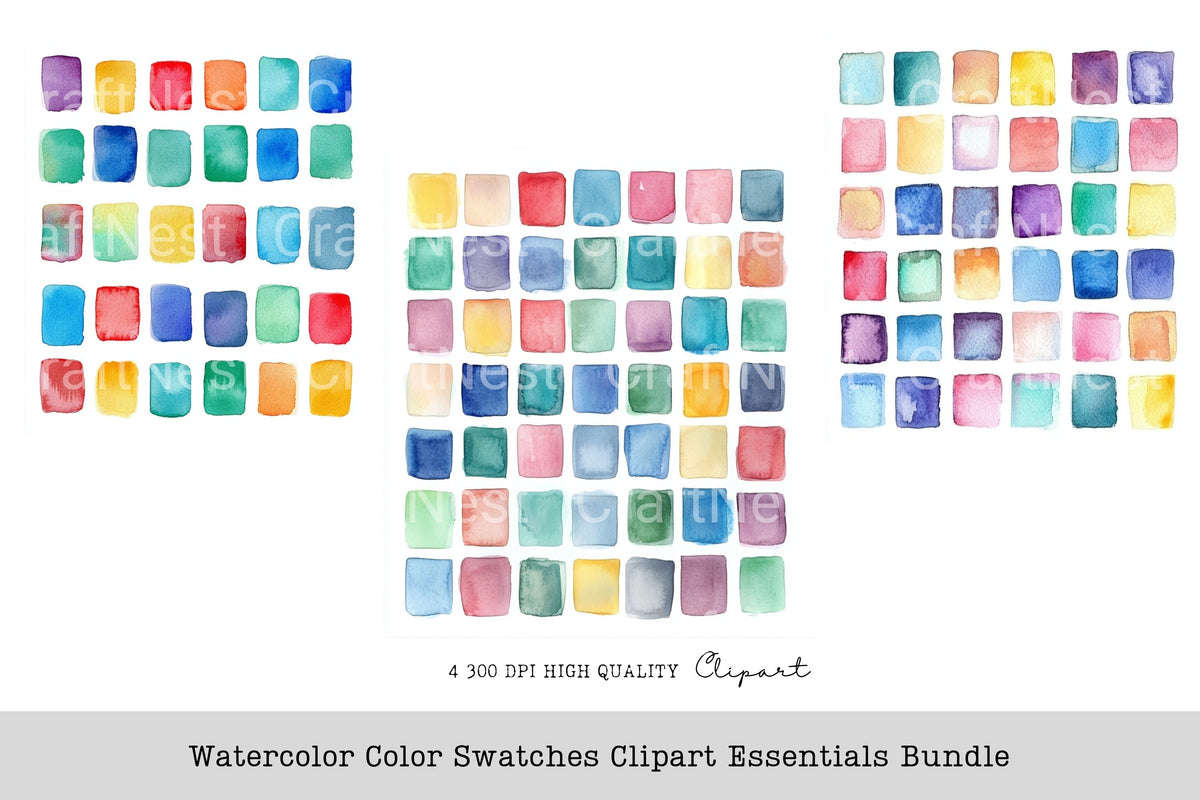 Color Swatches Essentials Clipart Bundle
