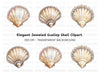Elegant Diamond Seashell Clipart Bundle