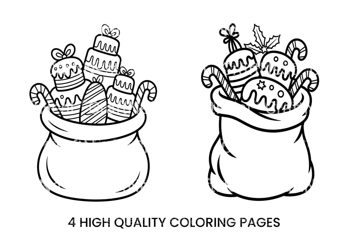 Christmas Gift Bags Coloring Books