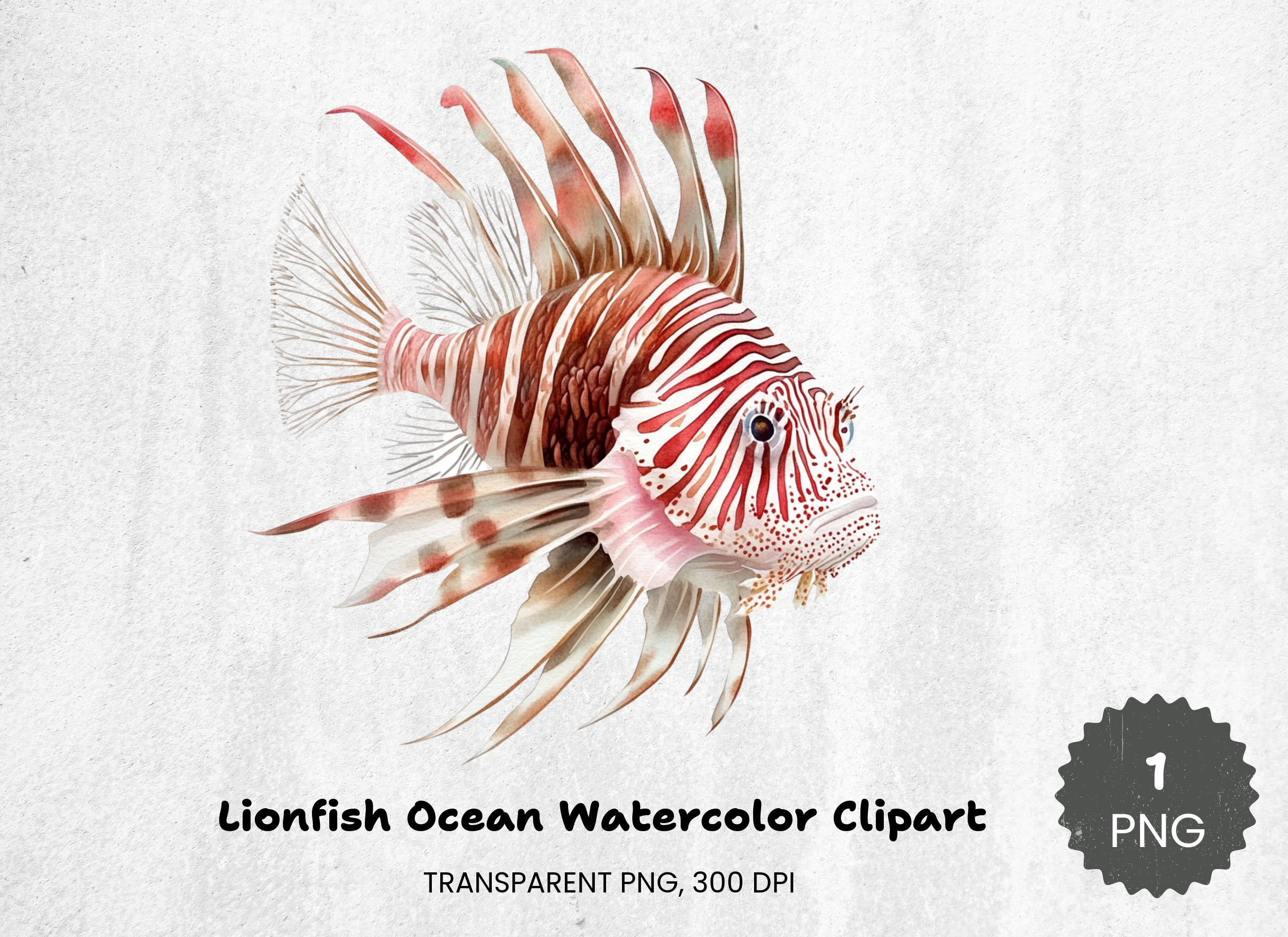 Vibrant Lionfish Ocean Clipart Bundle