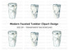 Silver Geometric Tumblers Clipart Bundle