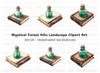 Magic Potion Bottles on Old Books Clipart Bundle