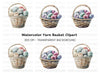 Yarn Baskets Clipart Bundle