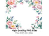 Elegant Floral Border Clipart Bundle