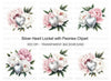 Heart Locket Peony Clipart Bundle