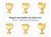 Elegant Golden Cup Clipart Bundle