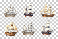 Pirate Ship Nautical Scene Clipart Bundle - CraftNest - Digital Crafting and Art