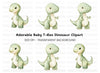 Cute Baby Dinosaur Clipart Bundle
